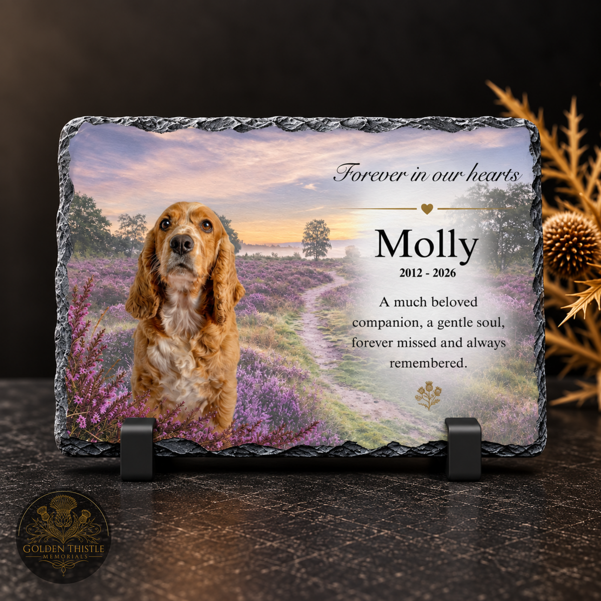 Custom Printed Memorial Slate - Large Rectangle